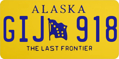 AK license plate GIJ918