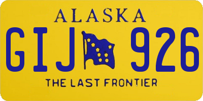 AK license plate GIJ926