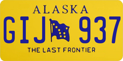 AK license plate GIJ937