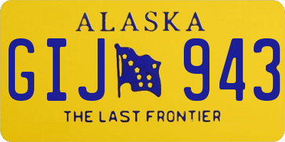 AK license plate GIJ943