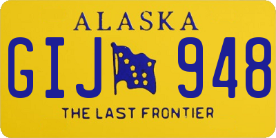 AK license plate GIJ948