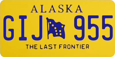 AK license plate GIJ955