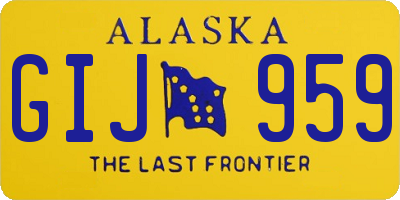 AK license plate GIJ959