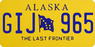 AK license plate GIJ965