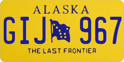 AK license plate GIJ967