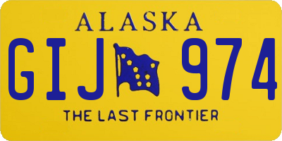 AK license plate GIJ974