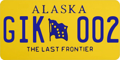 AK license plate GIK002