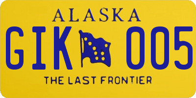 AK license plate GIK005