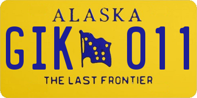 AK license plate GIK011