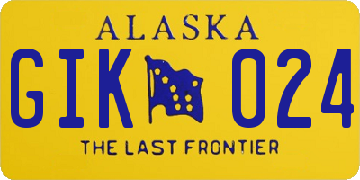 AK license plate GIK024