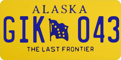 AK license plate GIK043