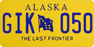 AK license plate GIK050