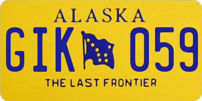 AK license plate GIK059