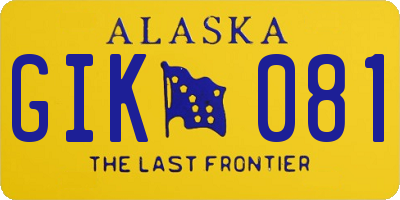 AK license plate GIK081