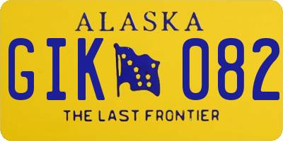 AK license plate GIK082