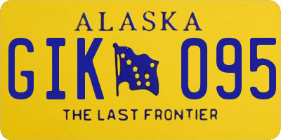 AK license plate GIK095