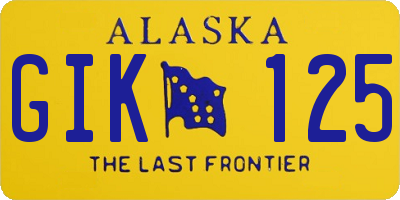 AK license plate GIK125