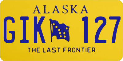 AK license plate GIK127