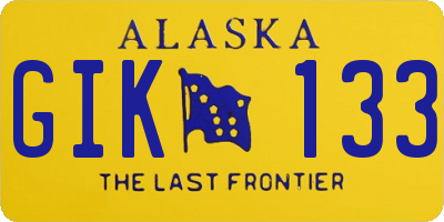 AK license plate GIK133
