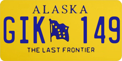 AK license plate GIK149
