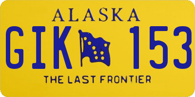 AK license plate GIK153