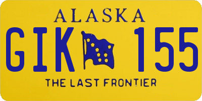 AK license plate GIK155