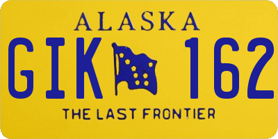 AK license plate GIK162