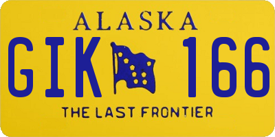 AK license plate GIK166