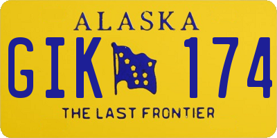 AK license plate GIK174
