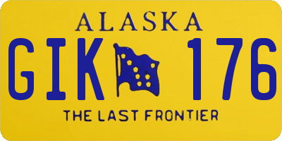 AK license plate GIK176