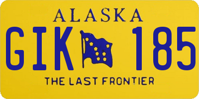 AK license plate GIK185