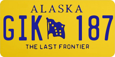 AK license plate GIK187