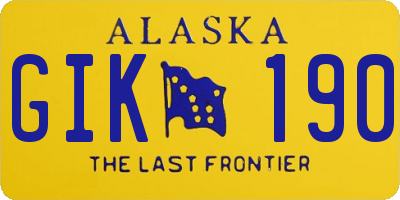 AK license plate GIK190