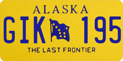 AK license plate GIK195