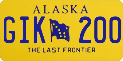 AK license plate GIK200