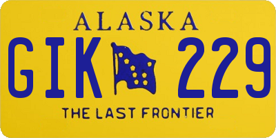 AK license plate GIK229