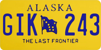 AK license plate GIK243