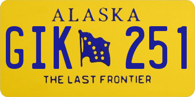 AK license plate GIK251