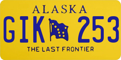 AK license plate GIK253