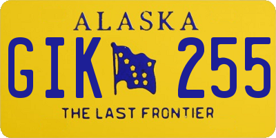 AK license plate GIK255