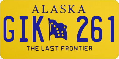 AK license plate GIK261