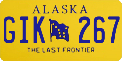 AK license plate GIK267