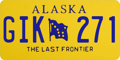 AK license plate GIK271