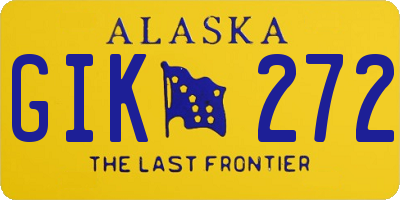 AK license plate GIK272