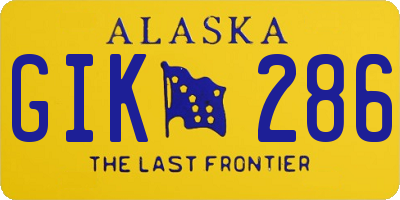 AK license plate GIK286