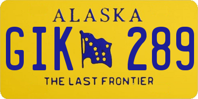 AK license plate GIK289