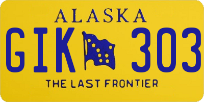 AK license plate GIK303