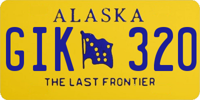AK license plate GIK320