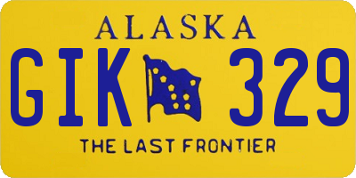 AK license plate GIK329