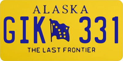 AK license plate GIK331